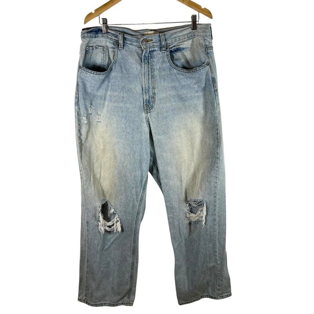 BDG Urban Outfitters Jeans Womens Size 33 Blue Denim High Rise Baggy Light‎ Wash